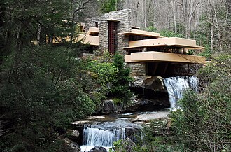 有機建築代表作:落水山莊(萊特)